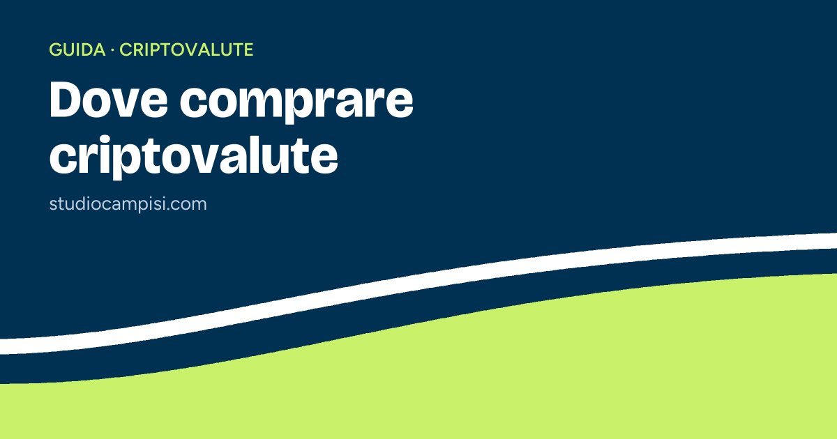 Dove comprare criptovalute