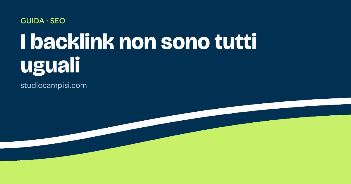 I backlink sono tutti gli stessi?